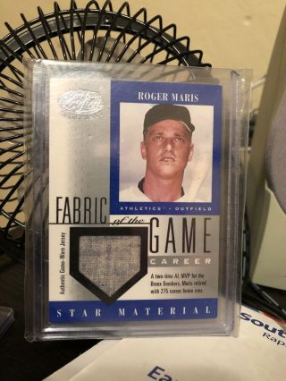 Roger Maris 2001 Leaf Certified Fabric Of The Game 
