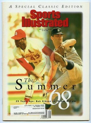 Si: Sports Illustrated July 19,  1993 Bob Gibson,  Denny Mclain,  Baseball,  Good