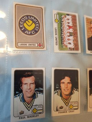 Panini Football 79 - Leeds United - X17 Stickers - Complete Team Set