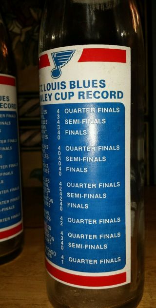 1973 ST LOUIS BLUES COMMEMORATIVE PEPSI BOTTLE Stanley Cup Record arena hockey 2