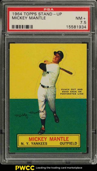 1964 Topps Stand - Up Mickey Mantle Psa 7.  5 Nrmt,  (pwcc)