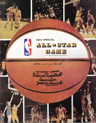 1973 Nba All - Star Basketball Game Program From Chicago Stadium