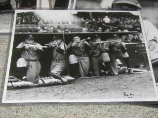 1938 York Yankees Baseball George Brace 11x14 Photo Ws Lineup