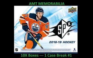 Winnipeg Jets 2018/19 18/19 Ud Upper Deck Spx 10x Boxes Case Break 1