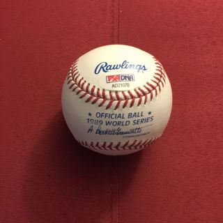 Jose Canseco Signed Auto Rawlings 1989 World Series Baseball Oakland A ' s PSA DNA 2