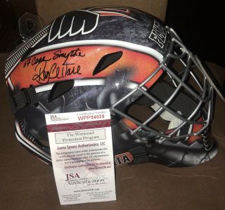 Ron Hextall Autographed Full Size Goalie Mask Inscribed 87 Conn Smythe Jsa