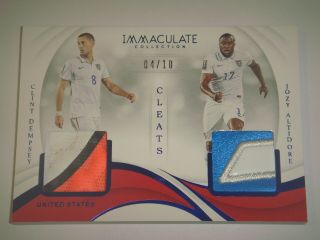 2018 - 19 Immaculate Clint Dempsey Jozy Altidore Cleat Combos Patch 04/10 Usa