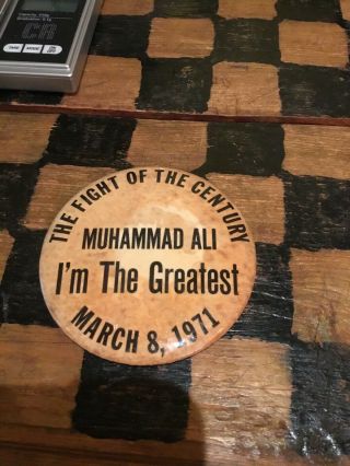 Muhammad Ali Vs Frazer The Fight Of The Century " I Am The Greatest " 3 1/2 Pin