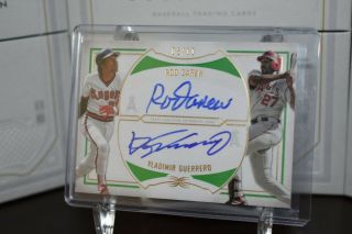 2019 Topps Definitive Dual Auto Rod Carew And Vladimir Guerrero Angels 5/10 Wow