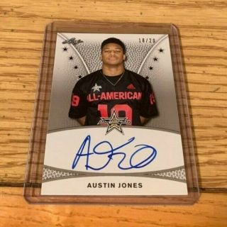 2019 Austin Jones Leaf All American Bowl Silver Tour Auto 18/20 Stanford