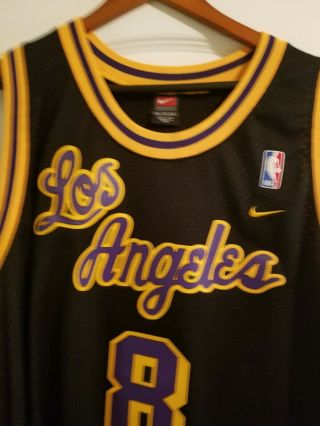 Nike Kobe Bryant Los Angeles Lakers 8 black retro swingman jersey Sz 3XL 3