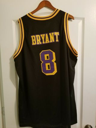 Nike Kobe Bryant Los Angeles Lakers 8 black retro swingman jersey Sz 3XL 4
