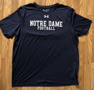 Notre Dame Football Team Issued Under Armour Shirt Xl 67