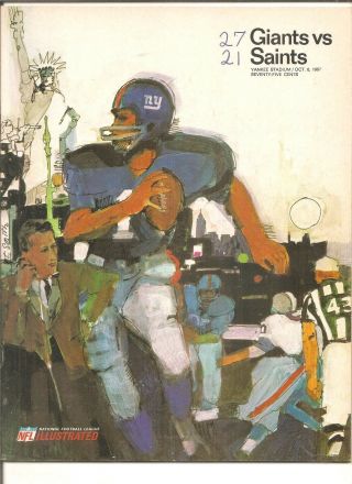 1967 York Giants Vs.  Orleans Saints (1st Year) Program