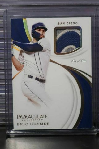 2019 Immaculate Eric Hosmer Platinum 1/1 Game Patch Padres Aad