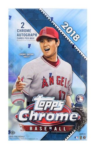 2018 Topps Chrome Mlb Baseball Hobby Box 24 Packs Per Box,  4 Cards Per Pack