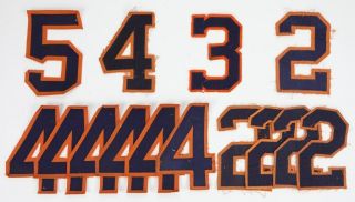 1960s - 80s Detroit Tigers Game Worn Jersey Uniform Numbers (14pcs)