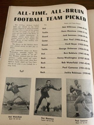 1953 Usc Vs Ucla Football Program With (2) Ticket Stubs.  Ucla 13 Usc 0 6
