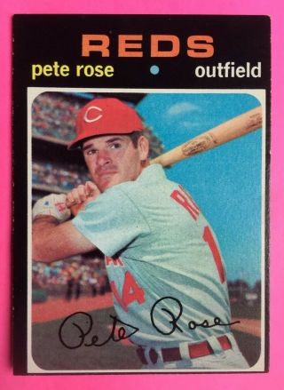 1971 Topps Baseball 100 Pete Rose Ex,  /ex - Mt
