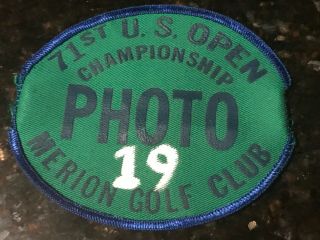 1971 U.  S.  Open Press Arm Credentials Badge Merion Golf Club Lee Trevino