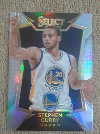 2014 - 15 Panini Select Stephen Curry 1 Silver Sp Prizm Refractor Warriors