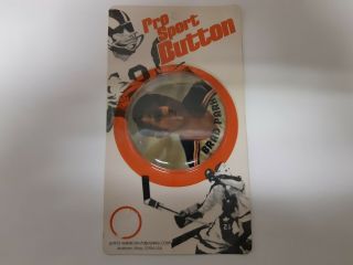 Vintage 1972 Brad Park Pro Sport Hockey Button In Packaging