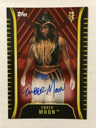 Ember Moon 2018 Topps Wwe Nxt Red Auto 1/1