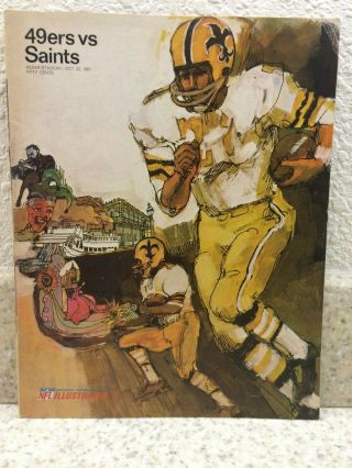 Vintage 1967 Orleans Saints San Francisco 49ers Program 1st Game Together