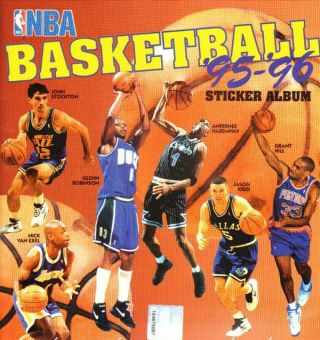 Panini Nba Basketball 1995 1996 Album,  Complete Stickers Set Rare
