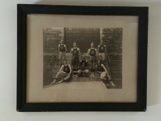 Vintage Basketball Team Photo In Frame 1940 