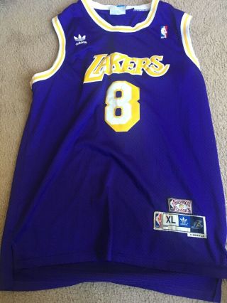 Lakers Kobe Bryant 8 Purple Nba Basketball Jersey Xl Throwback