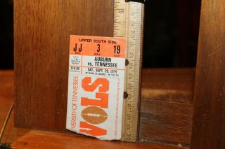 Vintage Ticket Stub Ut Tennessee Vols Football Vs.  Auburn 1979