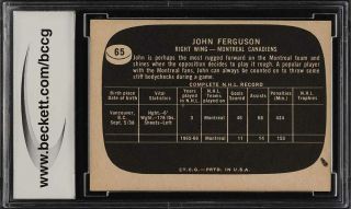 1966 Topps USA Test Hockey John Ferguson 65 BCCG 7 (PWCC) 2