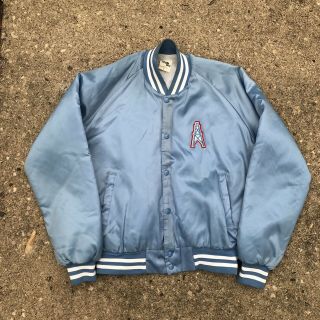 Vintage 80s 90s Houston Oilers Nfl Satin Patch Jacket Size Large Chalk Line Usa