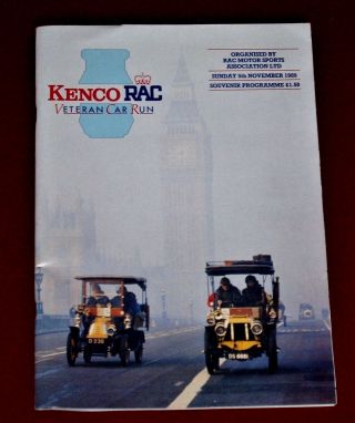 1989 Rac London To Brighton Programme - Incl.  A List Of Entrants - 93rd Year