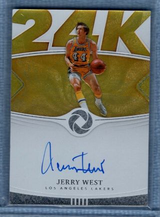 Jerry West 2018 - 19 Panini Opulence 24k Autograph Auto 1/79 Lakers