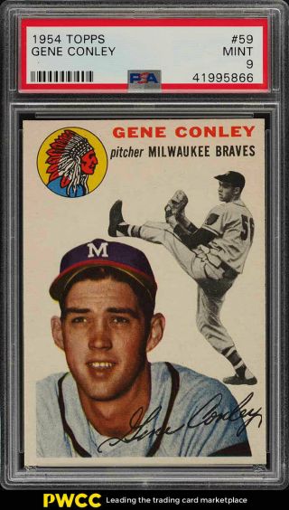 1954 Topps Gene Conley 59 Psa 9 (pwcc)