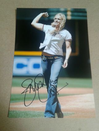 Jennie Finch Autographed 4x6 Photo Usa Softball