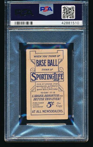 1911 M116 Sporting Life CHRISTY MATHEWSON Blue Background PSA 2 - No Creases 2
