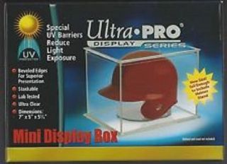 1 Ultra Pro Football And Baseball Mini Helmet Holder Cube Uv Case Display Box