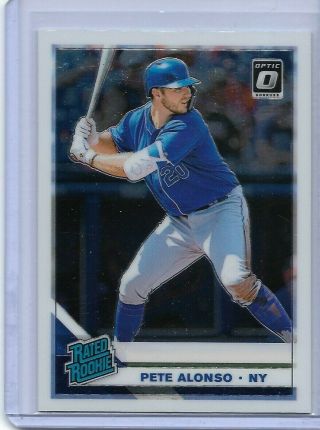 2019 Donruss Optic Pete Alonso Rated Rookie Card 82 York Mets