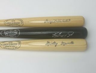 Mickey Mantle Babe Ruth & Ken Griffey Jr 16 " Mini Bat Louisville Slugger 125