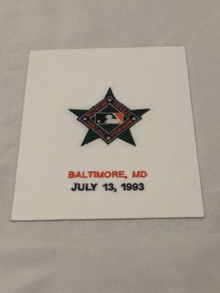 Baltimore Orioles 1993 All Star Game Authentic Commemorative Sleeve Emblem