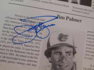 Jim Palmer (hall Of Fame) Autographed Boy Scout Program 2001