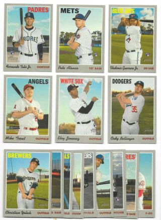 2019 Topps Heritage High Number Cloth Sticker Set 15 Cards Tatis Guerrero Rc
