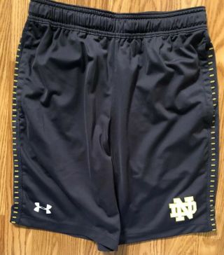 Notre Dame Football Team Issued Under Armour Gray Shorts 3xl