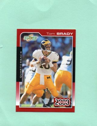 2000 Score 316 Tom Brady England Patriots Nfl Rookie Rc Card
