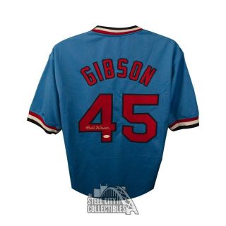 Bob Gibson Autographed St Louis Cardinals Custom Gibby Baseball Jersey - Jsa