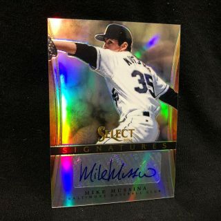 Mike Mussina Orioles Yankees 2013 Panini Select Prizm Auto Autograph D 13/25