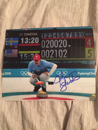 John Shuster Signed Autographed 8x10 Photo 2018 Olympics Team Usa Curling